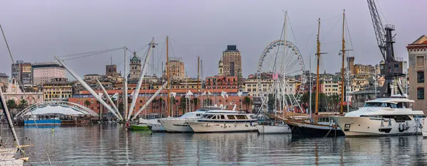 Vecchio Porto Porto Antico Italiano Parte Antica Del Porto Genova — Foto Stock