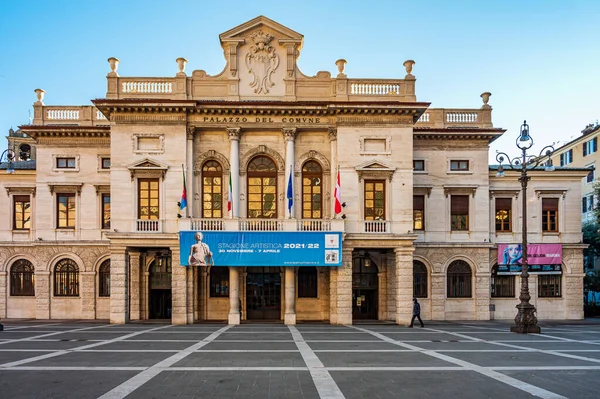 Ayuntamiento Savona Plaza Principal Ciudad — Foto de Stock