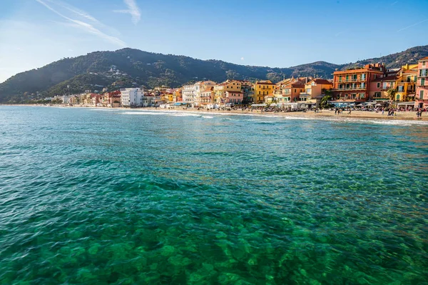 View of the village of Alassio, one of the pearls of the Italian Riviera