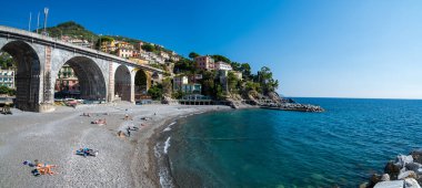 The promede on the cliffs of the village of Zoagli on the Italian Riviera