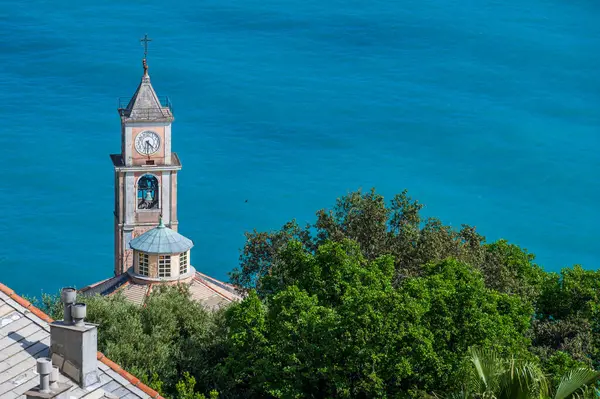 Panoramic View Hill Crevari Genoa — 图库照片