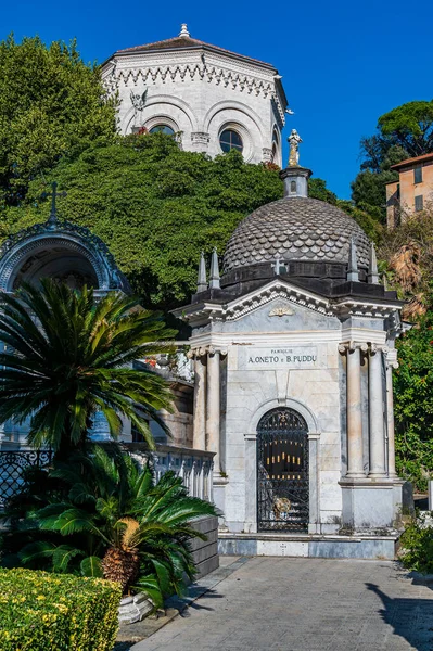 Cemetery Monumental Chapels Zoagli Maritime Village Italian Riviera —  Fotos de Stock
