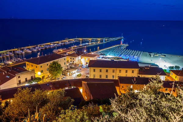 Nachtzicht Het Dorpje Castiglione Della Pescaia Toscane — Stockfoto