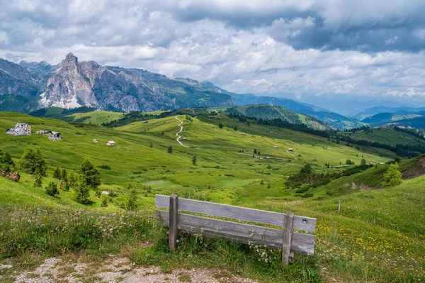 Meseta Pralongia Corazón Dolomitas Entre Corvara San Cassiano — Foto de Stock