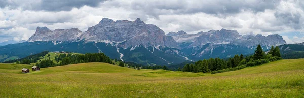 Płaskowyż Pralongia Sercu Dolomitów Pomiędzy Corvara San Cassiano — Zdjęcie stockowe