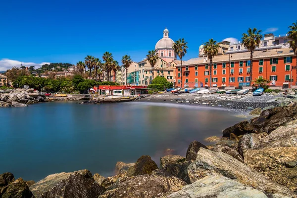 Old Town Pegli District Genoa Seen Cliffs — Stock Photo, Image