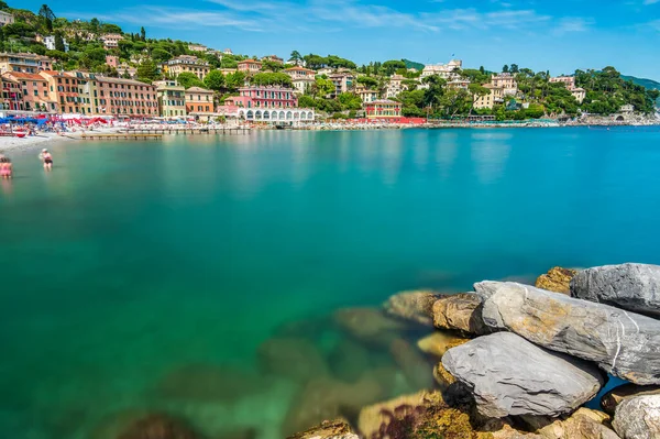 Przezroczysta Woda Miejscowości Santa Margherita Ligure Riwierze Włoskiej — Zdjęcie stockowe