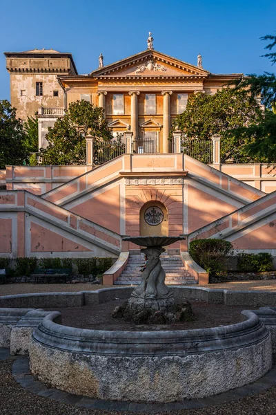 Facciata Dell Antica Villa Gruber Nel Centro Storico Genova — Foto Stock