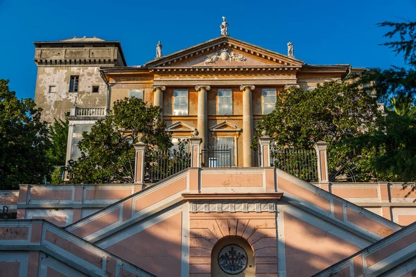 Фасад Старинной Виллы Грубер Старом Городе Генуи Италия — стоковое фото