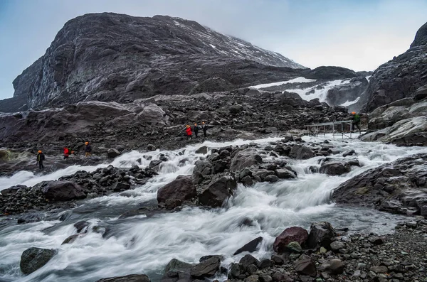Nehir Zlanda Daki Eriyen Vatnajokull Buzulundan Yaratıldı — Stok fotoğraf