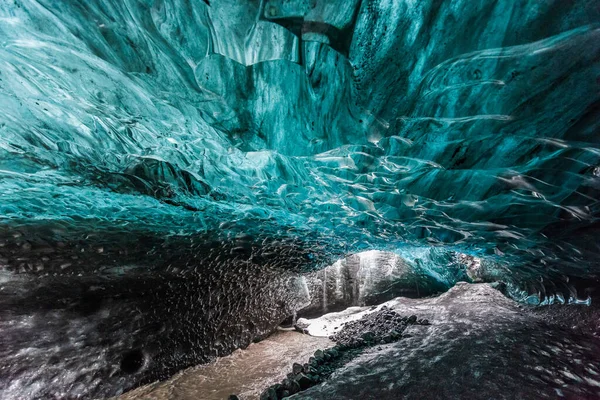 Avrupa Nın Büyük Buzulu Vatnajokull Buz Mağaralarında Mavi Buzun Harika — Stok fotoğraf