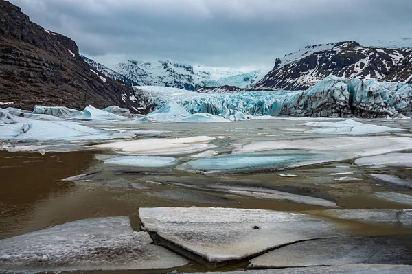 Część Największego Lodowca Vatnajokull Europie Islandii — Zdjęcie stockowe