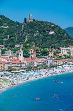 View of the old town of Noli, ancient village on the Italian Riviera