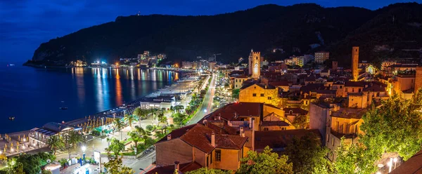 View of the old town of Noli, ancient village on the Italian Riviera