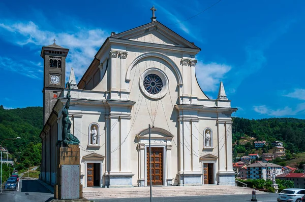 Church Masone Little Village Inland Genoa Italian Riviera — Stock Photo, Image