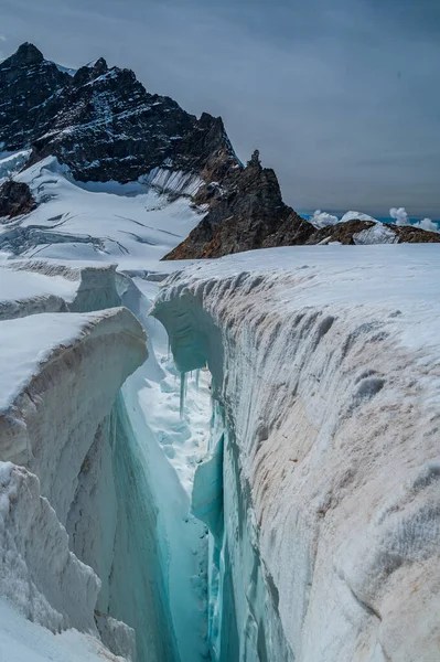 Jungfrau 158 Mètres Est Des Principaux Sommets Des Alpes Bernoises — Photo