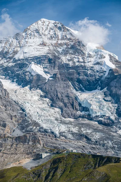 Jungfrau 158 Metros Uma Das Principais Cimeiras Dos Alpes Berneses — Fotografia de Stock