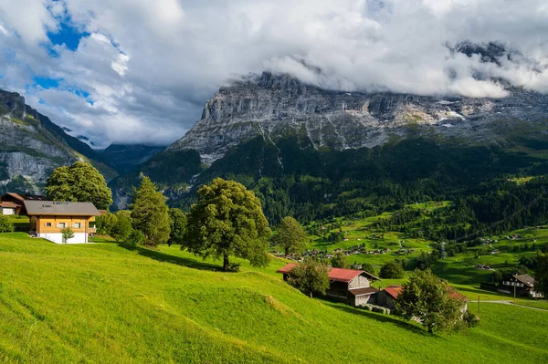Paisaje Idílico Valle Grindelwald Uno Los Lugares Más Pintorescos Suiza —  Fotos de Stock