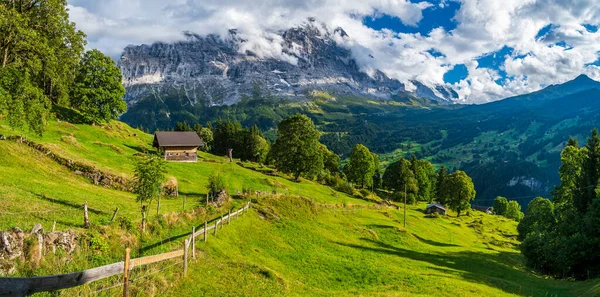 Paisaje Idílico Valle Grindelwald Uno Los Lugares Más Pintorescos Suiza —  Fotos de Stock