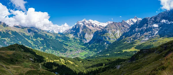 Beautiful landscape in the valley of Grindelwald, Bernese Oberland, Switzerland