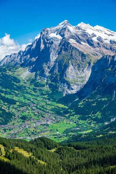 Beautiful landscape in the valley of Grindelwald, Bernese Oberland, Switzerland