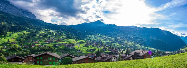 Όμορφο Τοπίο Στην Κοιλάδα Του Grindelwald Bernese Oberland Ελβετία — Φωτογραφία Αρχείου