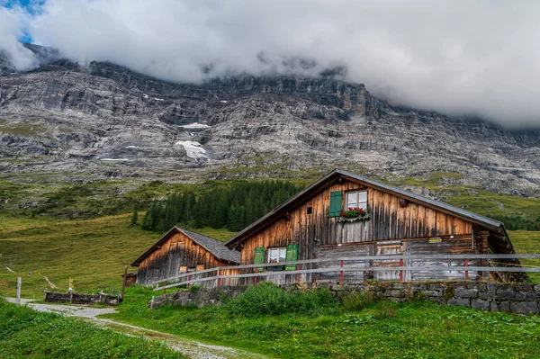 Cabana Montanha Eiger Lado Norte — Fotografia de Stock