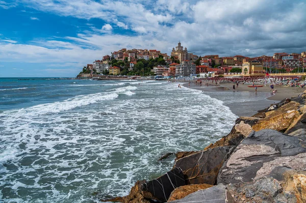 Utsikt Över Den Gamla Staden Porto Maurizio Imperia Den Italienska — Stockfoto