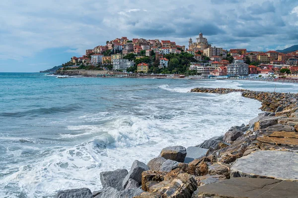 Blick Auf Die Altstadt Von Porto Maurizio Imperia Der Italienischen — Stockfoto