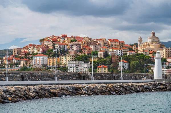 Uitzicht Oude Stad Porto Maurizio Imperia Aan Italiaanse Rivièra — Stockfoto