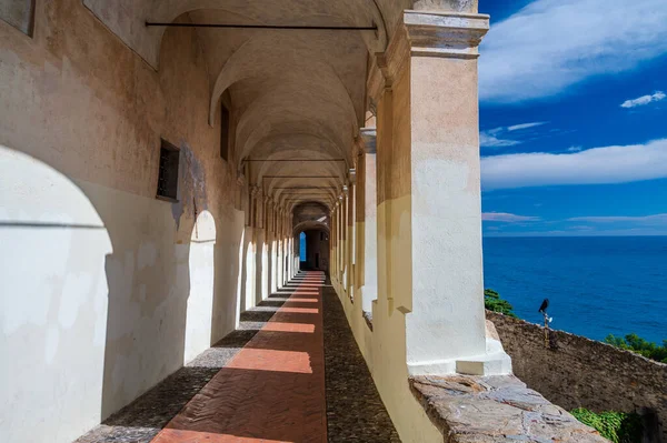 Les Arcades Sainte Chiara Loggia Dans Vieille Ville Porto Maurizio — Photo