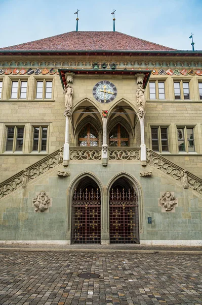 Fasad Slottet Sätet För Stadshuset Bern Schweiz — Stockfoto