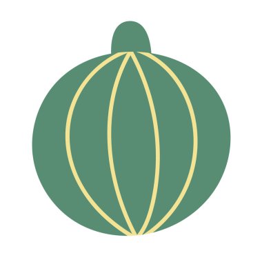 Ağaç için Noel oyuncağı, şablonu olan bir top. El çizimi vektör çizimi. Geleneksel tatil sembolü