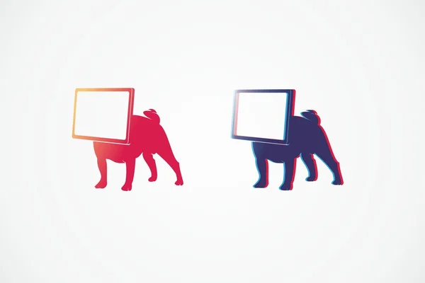 テレビとインターネットの犬 ベクターグラフィックス
