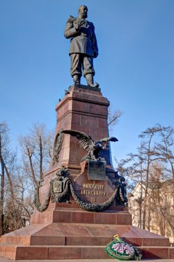 Irkutsk, Rusya Federasyonu - 2 Kasım 2013: anıt İmparatoru III.