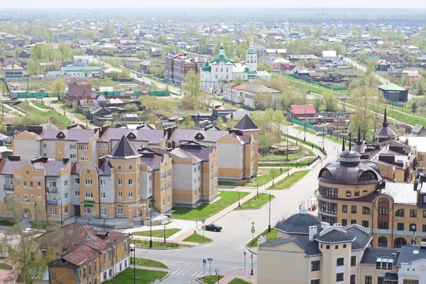 Tobolsk, Rusko - 27. května 2014: Birds eye pohled Tobolsk město — Stock fotografie