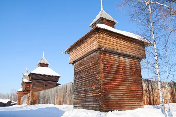 Old fort in Irkutsk museum "Taltsy" — Stock Photo, Image