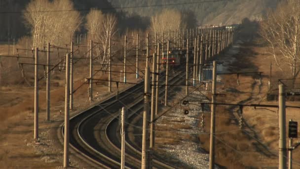 Tren de mercancías — Vídeos de Stock