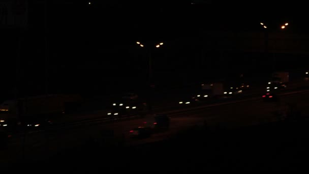 Traffico notturno — Video Stock