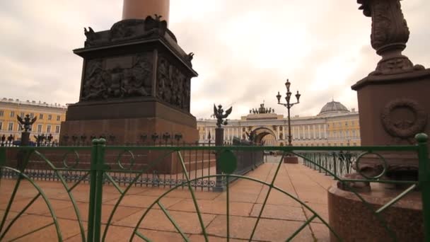 Палацової площі в Санкт-Петербурзі — стокове відео