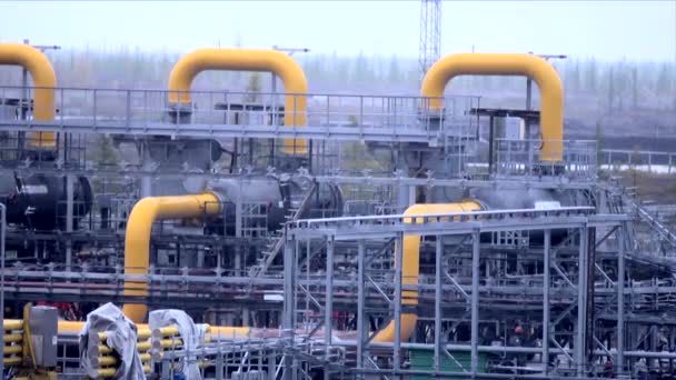 Газ масло заводу — стокове відео