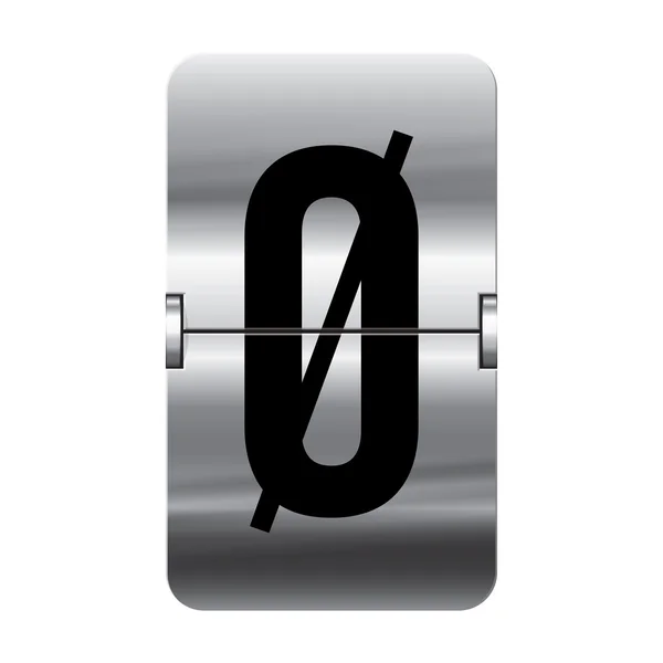 Silver flipboard letter - departure board - ø — 스톡 사진