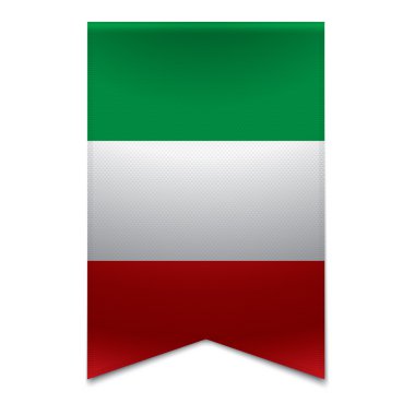 Ribbon banner - italian flag clipart