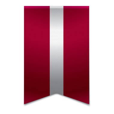 Ribbon banner - latvian flag clipart