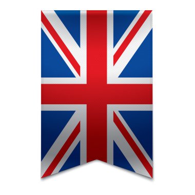 Ribbon banner - british flag clipart