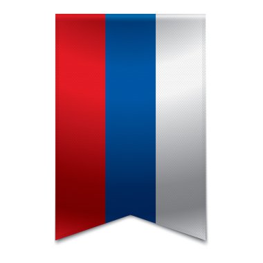 Ribbon banner - russian flag clipart
