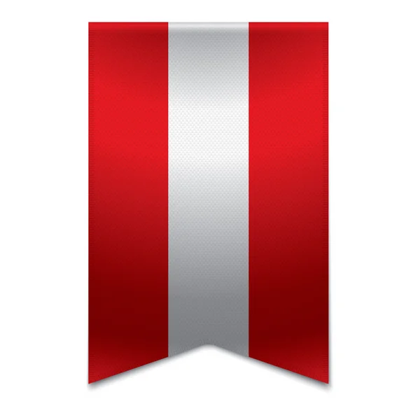 丝带旗帜-奥地利国旗 — 图库矢量图片