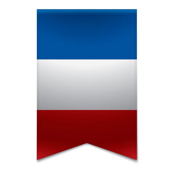 Szalag banner - francia zászló — Stock Vector