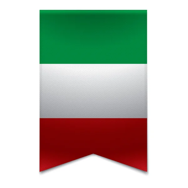 Ribbon banner - italian flag — Stock Vector