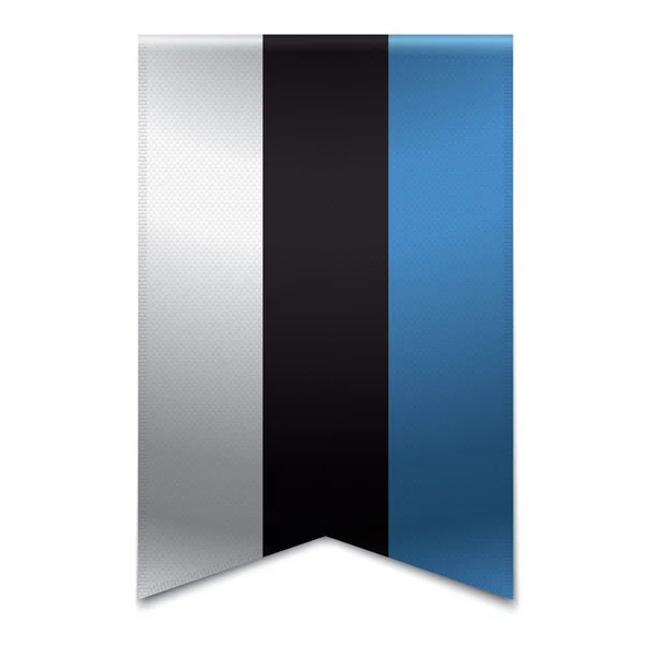Κορδέλα σημαία - εσθονική σημαία — Διανυσματικό Αρχείο